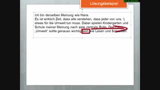 نمونه حل شده قسمت دوم ، بخش نوشتاری امتحان گوته سطح B1