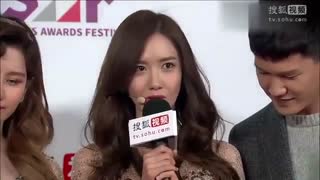 مصاحبه ی  با ساهیان ، یونا و سویانگ در مراسم SBS Gayo Daejun