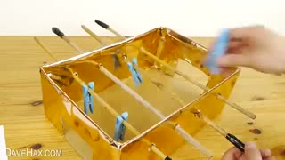 آموزش ساختن فوتبال دستی با یک جعبه