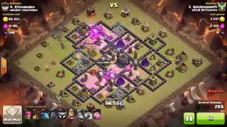 سه ستاره لاوا بالون در Town 9 در کلش وار