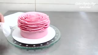 کیک گل رز