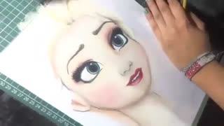 نقاشی السا در فروزن