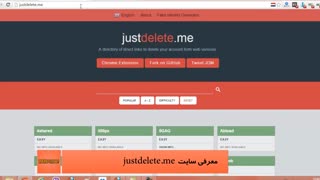 ویدئو معرفی و آموزش استفاده از وبسایت Justdelete.me