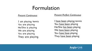 مقایسه  حال استمراری  و حال کامل استمراری