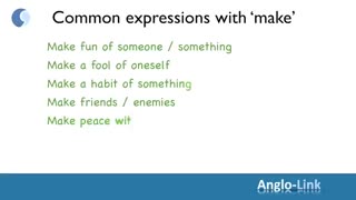 عبارات متداول انگلیسی ساخته شده با make و do