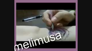 آموزش کشیدن گل سرخ روی دست