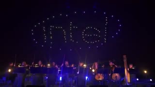 نورپردازی زیبای پهپادهای اینتل در آسمان