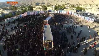 تشییع شهدای گمنام بر دستان مردم قیروکارزین