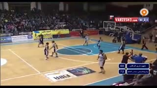 بازی پرحاشیه بسکتبتال شهرداری گرگان با پتروشیمی بندرامام