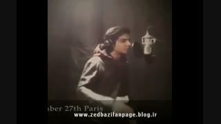 اجرای آهنگ دلم تنگ شده و صدای زنده استاد در استودیو