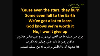 موزیک ویدئو و متن و ترجمه Jason Mraz - I won't give up