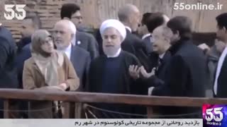 بازدید روحانی از میدان نبرد گلادیاتورها در شهر رم