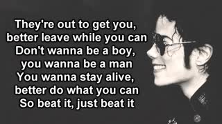 Michael Jackson - Beat it+Lyrics