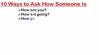 Ten ways to say Hello  ,Goodbye   ,yes    ,no   ,  thanks