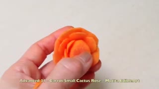 حکاکی میوه آرایی - گل با هویج 3- قشنگ ❤