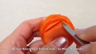 حکاکی میوه آرایی - گل با هویج