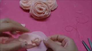 گل با پارچه