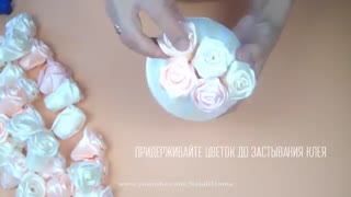 دسته گل عروس  گلهای صورتی