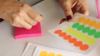 تزیین با برچسبای دایره رنگی