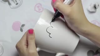 نقاشی روی ماگ - قشنگ ~ .~