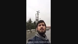 آقای زمانی در برف (ارومیه)