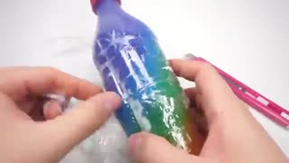 پودینگ ژله ای رنگین کمانی به شکل کوکا کولا