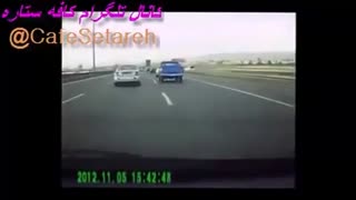 لایی کشی وحشتناک در اتوبان تهران کرج با آئودی