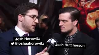 مجبور کردن بازیگران هانگرگیمز به نوشیدن برای جشن گرفتن پایان هانگرگیمز ! تو روح مجریه خخخخ