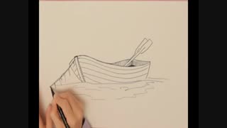 آموزش نقاشی (قایق یخ زده)