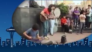 اجرای بسیار زیبای موزیک خیابانی توسط چند هموطن