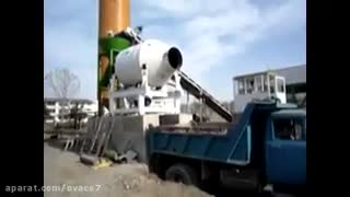 بچینگ پلانت بتن با درام میکسر عمران واژه آذربایجان