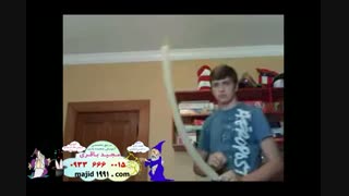 آموزش خوردن بادکنک - شعبده بازی تردستی