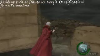 مبارزه دانته و ورجیل در RE4 ( مد دانته به جای لیون و ورجیل جای جک کراسر)