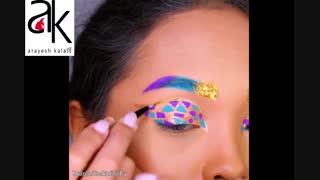 آموزش آرایش خود آرایی  صورت با رنگ های سال 2016