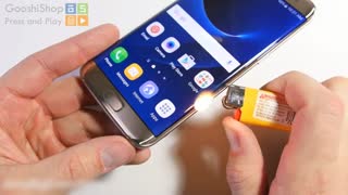 مقاومت Galaxy S۷ در برابر چاقو، خم شدن و شعله های آتش!!