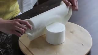 تزیین کیک با استفاده از خمیر فوندانت