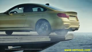 دریفت BMW M4 بر روی ناو جنگی