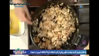 رول کرپ با فیله مرغ