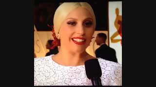 مصاحبه لیدی گاگا در مراسم Oscars 2015