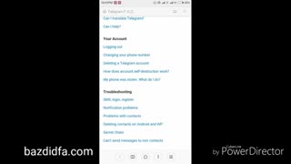 حذف اکانت تلگرام