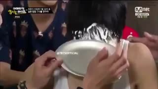 وقتی کوکی به صورت جیمین ماست میزنه