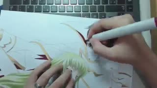 (Speed Drawing - Lelouch and C.C. (Code Geass