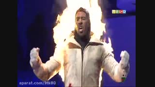 وقتی یه بدلکار خودشو در خندوانه آتیش میزنه!حتما بینید