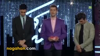 لحظه ی اعلام رای بین دو خواننده (سهیل سلیمانی و رضا ابزین) در برنامه شب کوک