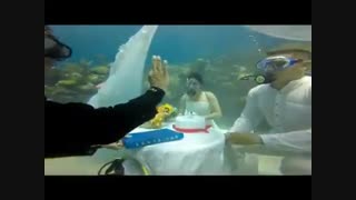 مراسم عروسی در زیر دریا
