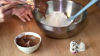 کیک رنگین کمانی با کرپ