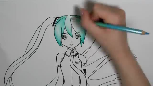 how to draw hatsune miku - نماشا