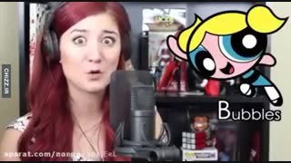 دوبله چند شخصیت متفاوت توسط یک زن....