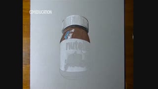 کشیدن شکلات صبحانه به صورت حرفه ای(نقاشی سه بعدی)