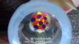 آموزش طراحی ناخن ماربل Smooshy nail art tutorial